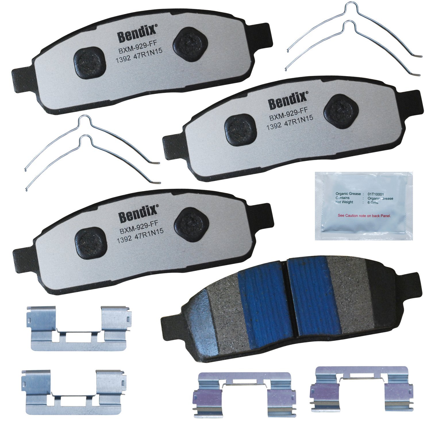 Bendix Fleet Metlok MKD1392FM Semi-Metallic Front Brake Pads for Lincoln Mark LT 2008-2006