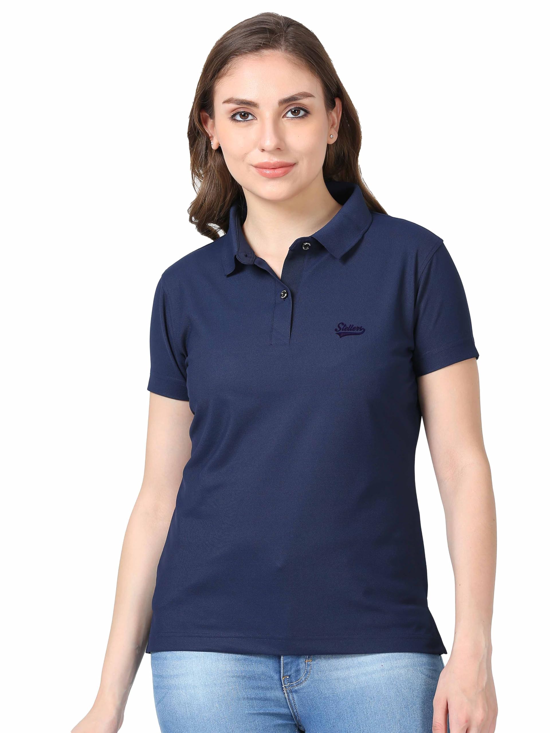 stellers Women's Signature Polo T-Shirt | Feather Touch Feel | Warm| Regular Fit| Odour Resistant| Anti-Static| Wrinkle Free | Quick Dry | Stretchable | Lightweight | Sweat-Proof-picture-22