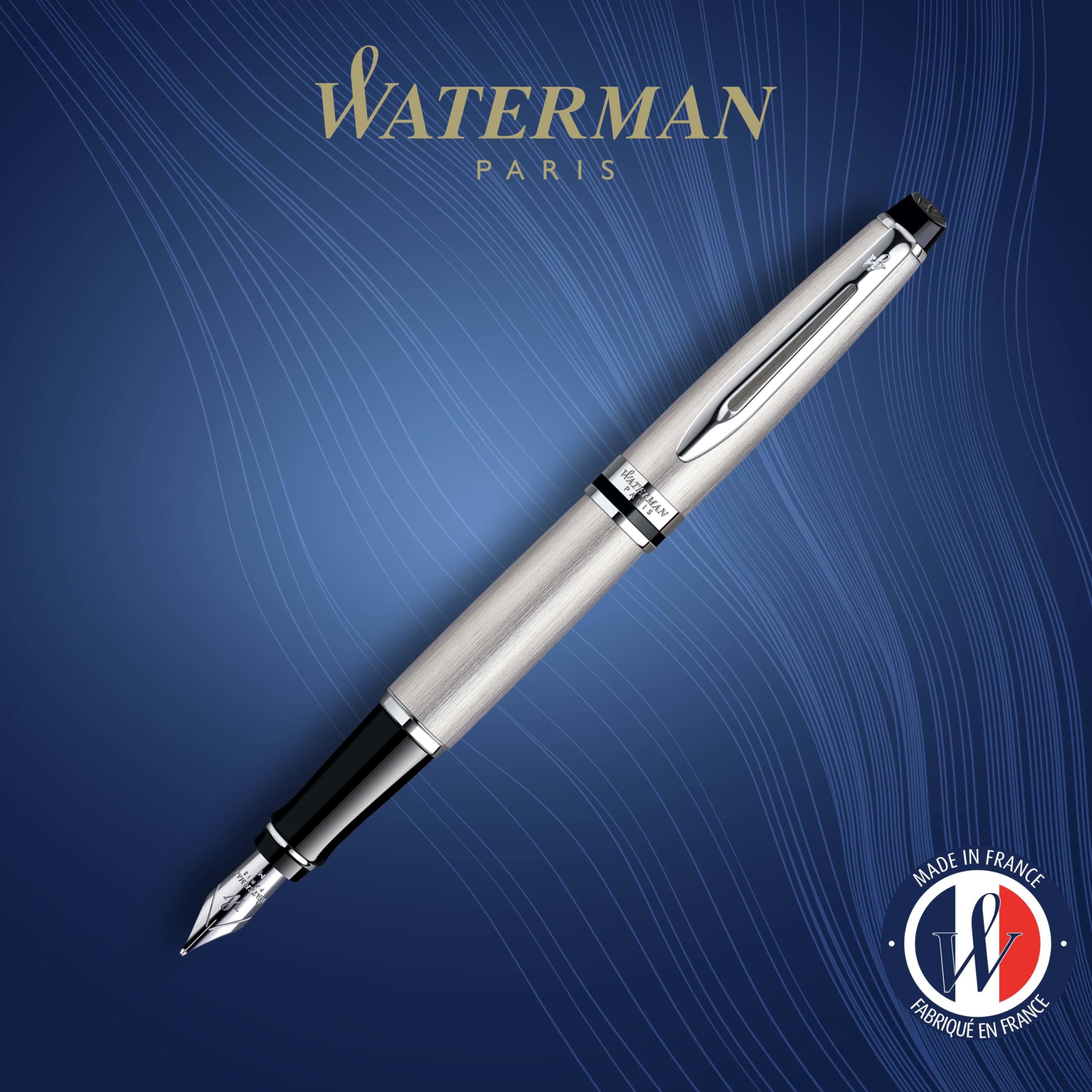 Amazon.com : Waterman Expert Fountain Pen, Stainless Steel with