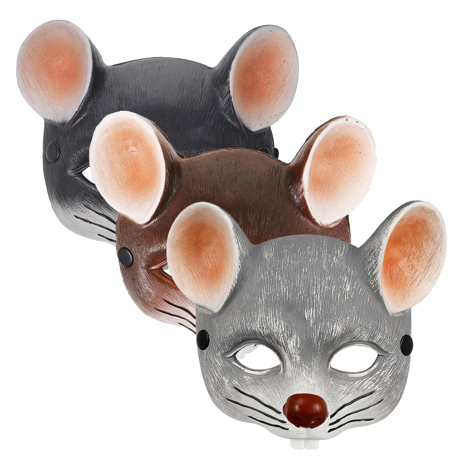 Milisten 3pezzi Maschera Da Topo Per Carnevale Maschera Da Topo Per Cosplay Per Feste Ragazza Realistica Animale