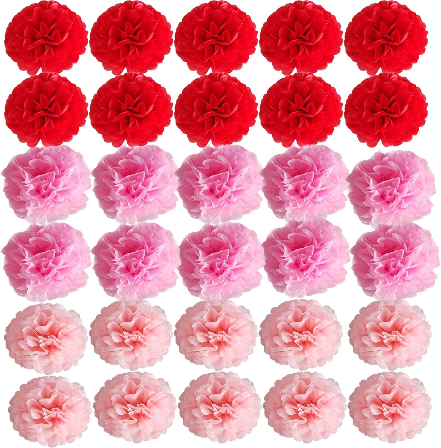 30Piece Paper Pom Poms Party Kit Tissue Pom Pom