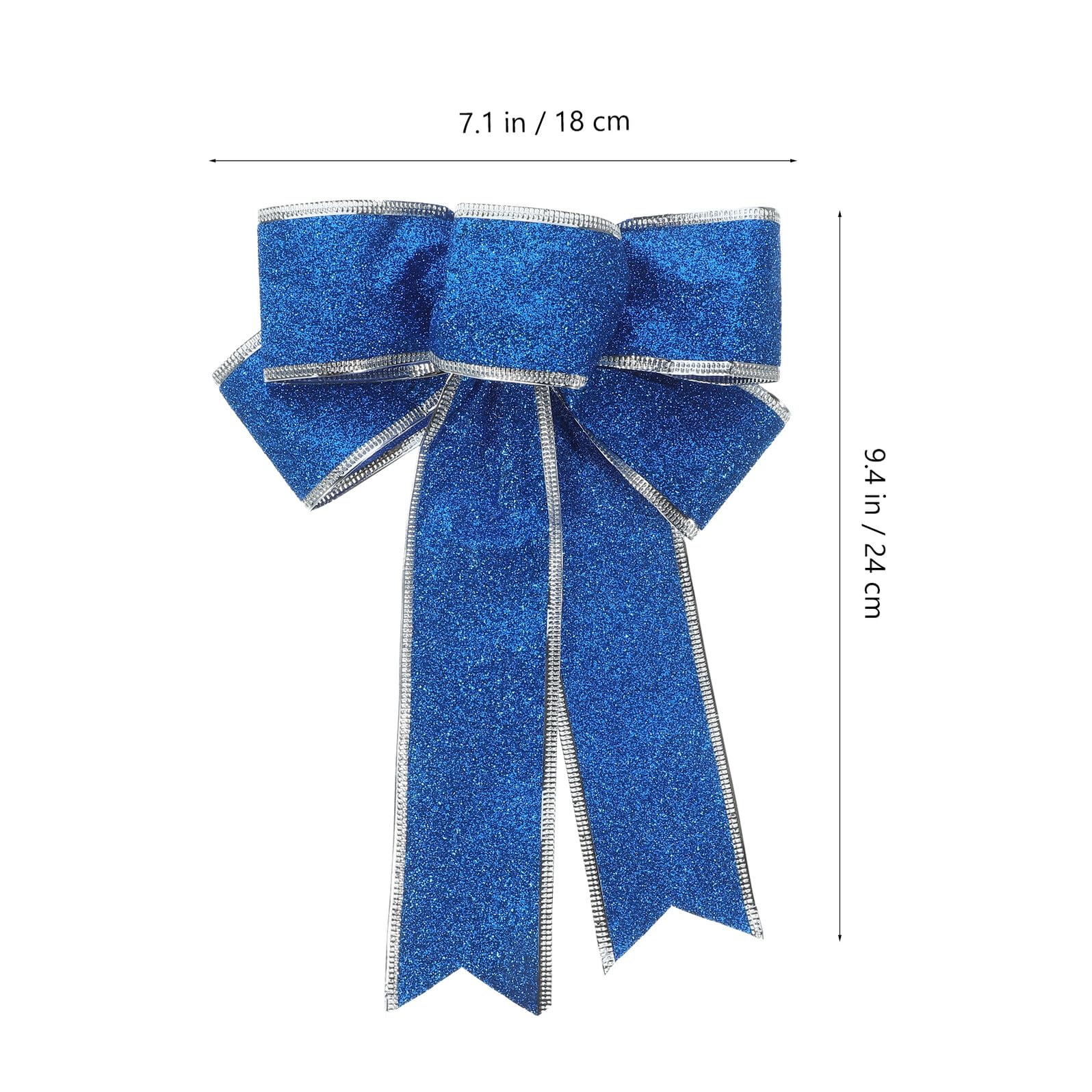 Ipetboom 5 Piezas Lazo Navideño Brillante de Poliéster Cinta de Obsequio para Árbol de Navidad Lazos de Cinta Navideña Nudo para Decoración de Ventana y Puerta