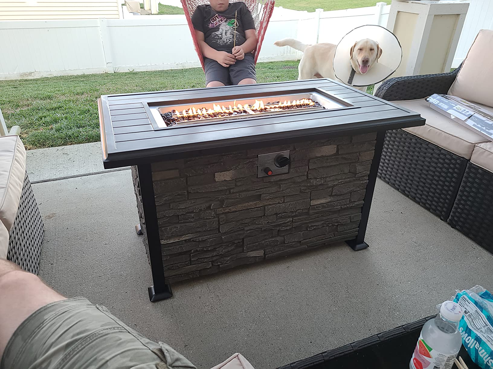 32/mo Finance Vicluke 44 Inch Aluminum Propane Fire Pit Table w