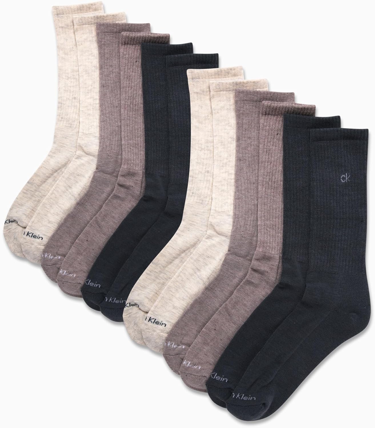 Calvin Klein Mens Crew Socks - 12 Pack Cushioned Breathable Athletic Performance Crew Socks for Men for Sports & Running - Image 2