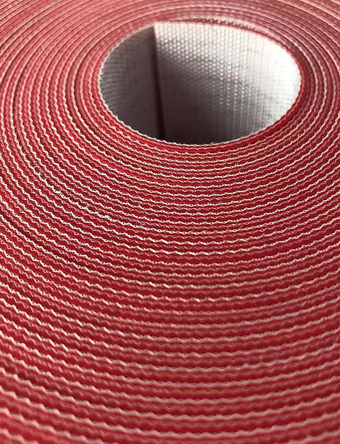 Lekki czerwony płaski przemysłowy przenośnik taśmowy PVC 120 x 23 cm (47,2 x 9 cali) - rozwiązanie linii montażowej dla wydajnej obsługi materiałów i transportu