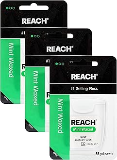 Waxed Dental Floss | Effective Plaque Removal, Extra Wide Cleaning Surface | Shred Resistance & Tension, Slides Smoothly & Easily, PFAS Free | Mint Flavored, 55 Yards, 3 Pack