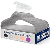 SereneLife Grucce Appendiabiti Antiscivolo in Velluto, 10 Stampelle Armadio