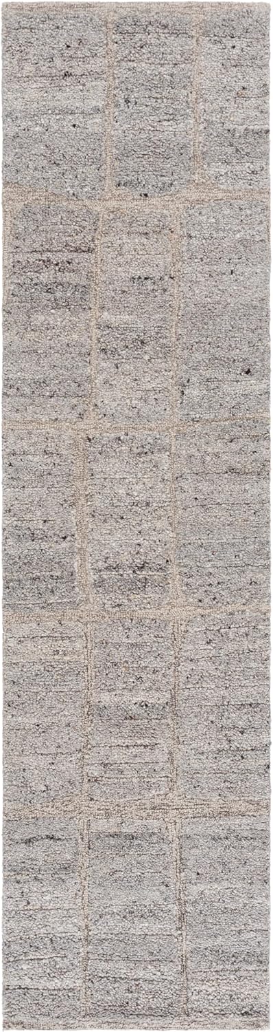 SAFAVIEH Harvest Collection Runner Rug - 2'3" x 9', Taupe & Grey, Handmade Wool, Ideal for Living Room, Hallway, Foyer, Bedroom (HVT104E-29)