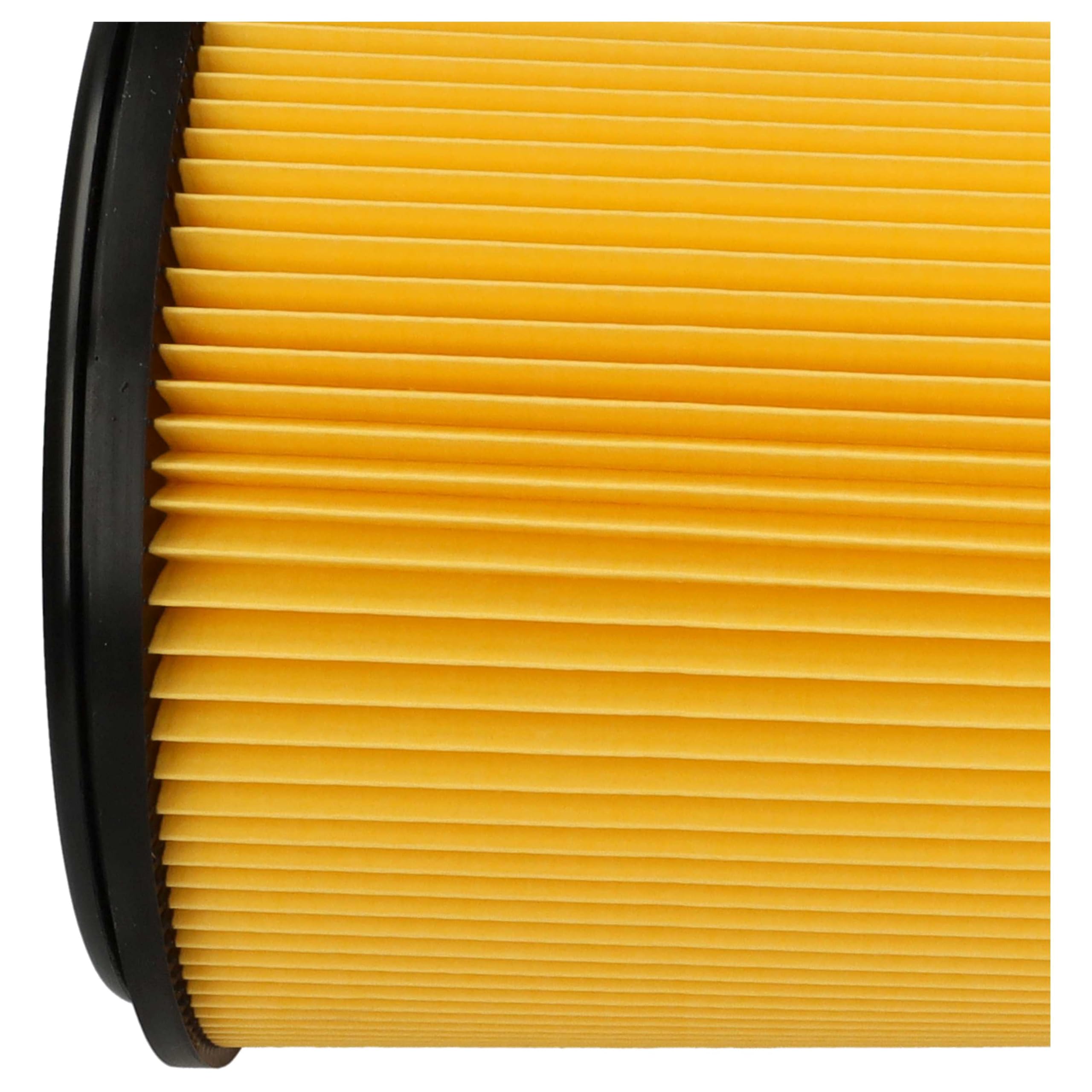 vhbw 8x Faltenfilter kompatibel mit Aqua Vac NTP 30 Jardin Staubsauger | Patronenfilter Gelb Schwarz