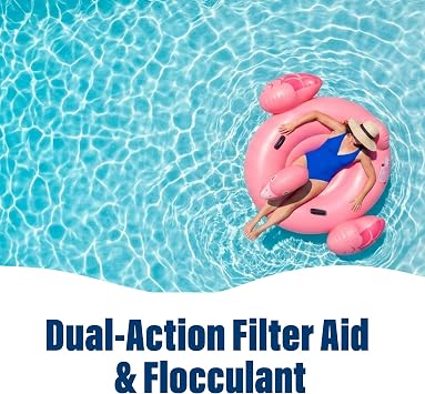 Poolife Flocculant 2.25 lb - Pool Water Clarifier & Filter Aid Treatment - Fast-Acting Formula Clears Cloudy Water - Improves Filtration & Removes Fine Particles - for All Swimming Pool Types