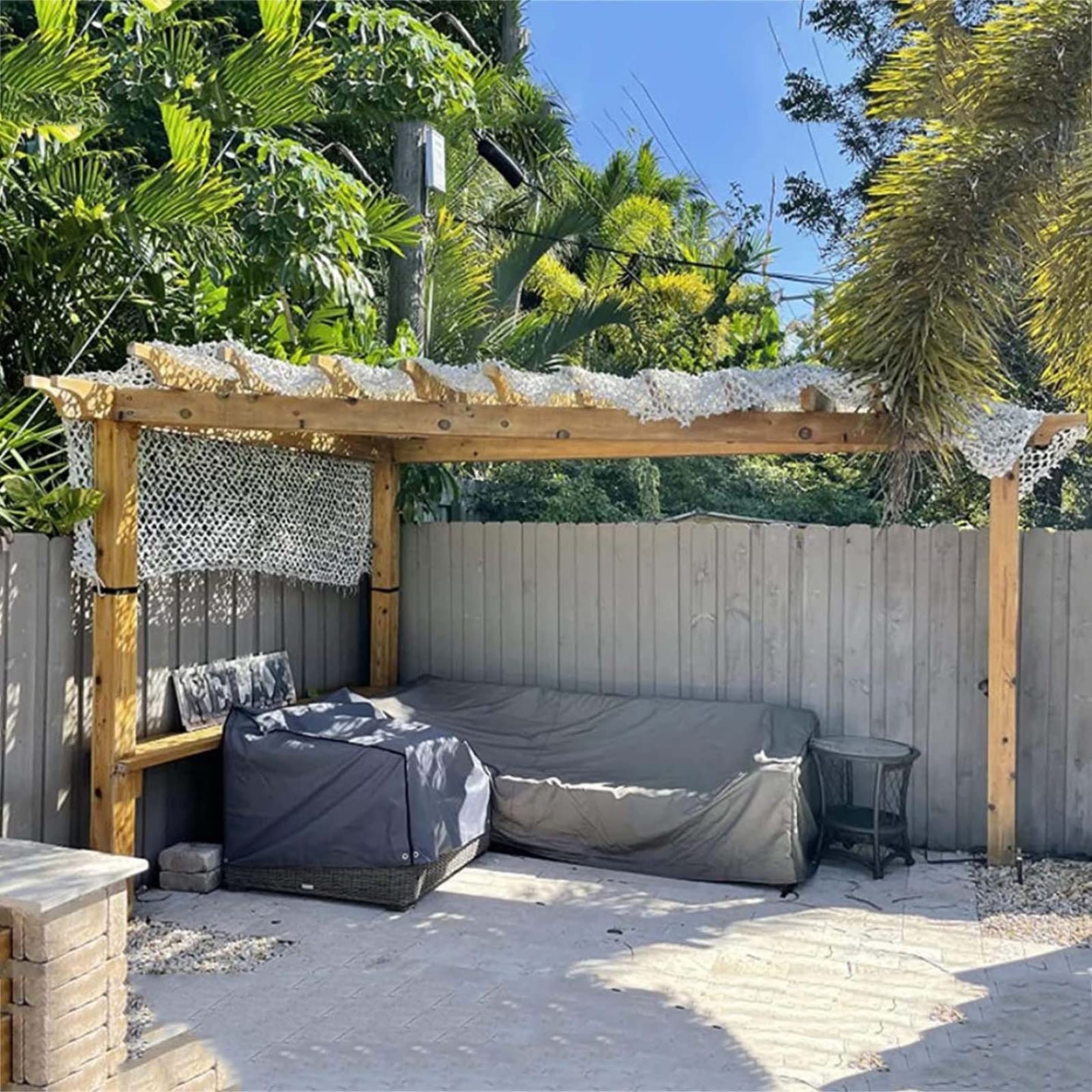 Red De Camuflaje Blanca De 6x6 M, Malla Protectora Solar, Ideal Para Camping, Caza, Jardín Y Decoración