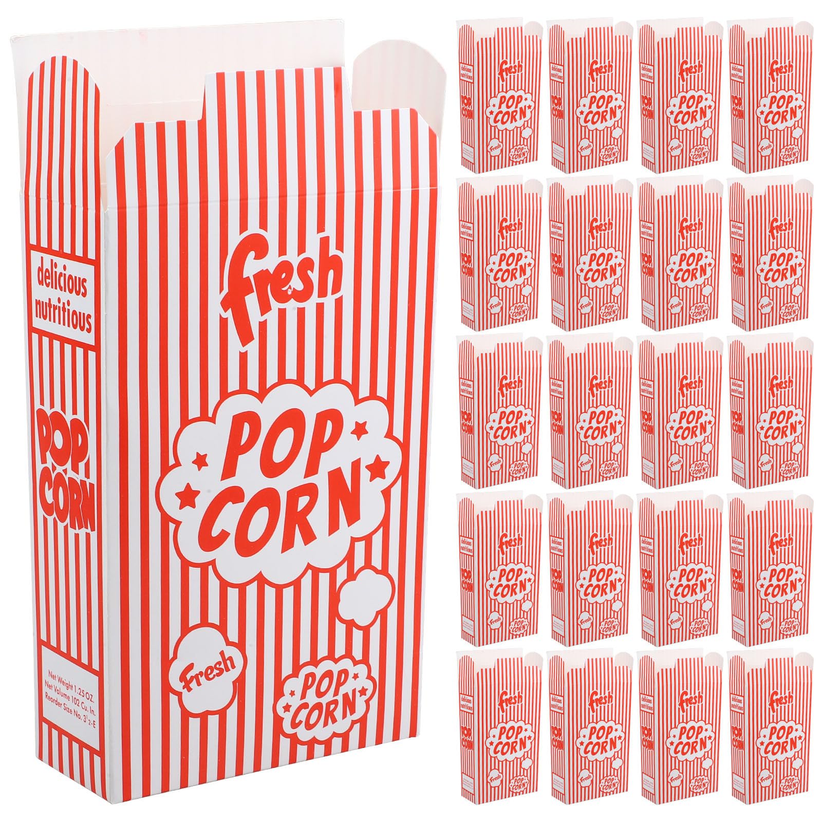 PRETYZOOM Contenitore Per Snack - 50 Scatole Per Popcorn Per Feste Serate Cinema Con Porta Patatine Fritte E Contenitore Per Caramelle