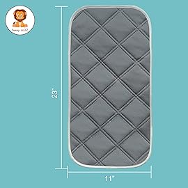 Sunny zzzZZ 6 Pack Baby Waterproof Changing Pad Liners - Quilted Thicker Ultra Soft Changing Table Cover Liners - Durable & Easy to Clean - Grey - 23 x 11