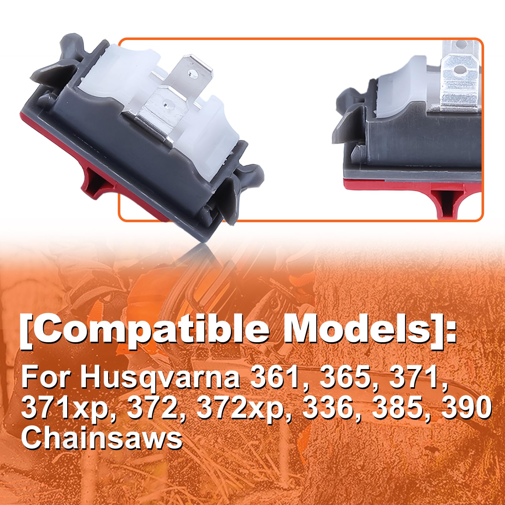 ON/OFF Ignition Kill Switch For Husqvarna 362, 365, 371, 372, 372XP Chainsaws - 2-Pack Replacement