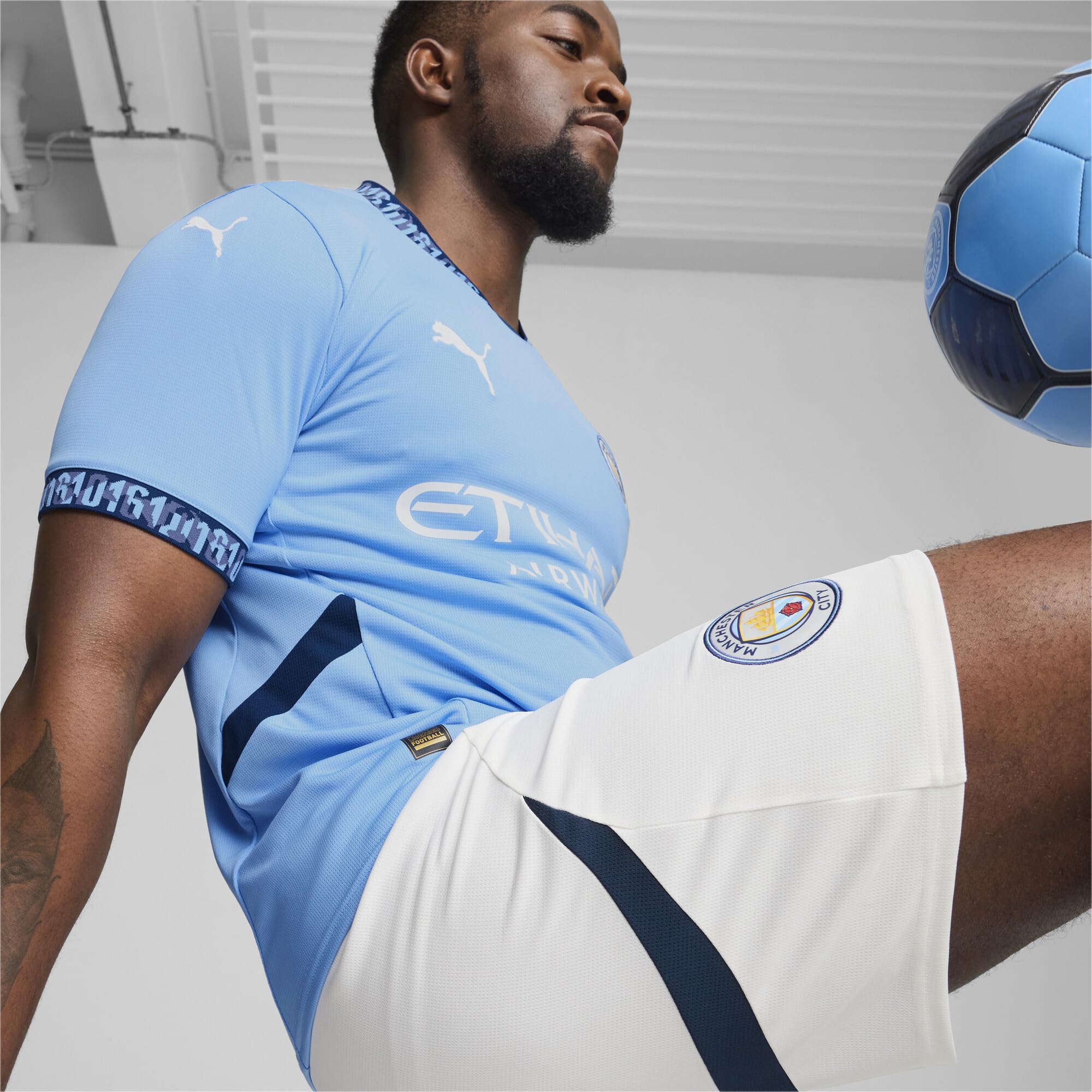 Puma Manchester City Heimtrikot 2024/25 Saison - Replica - Herren - Team Hellblau - Größe: L