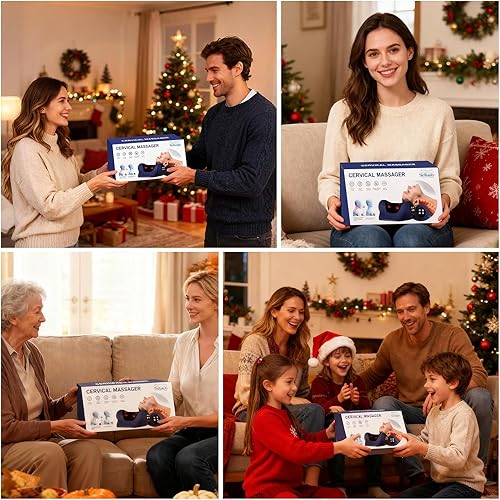Miniatura 9 de Masajeador de cuello con calor, almohada masajeadora de cuello con 3 modos y calor, masaje eléctrico inalámbrico 3 en 1 de hombro con 2000 mAh,