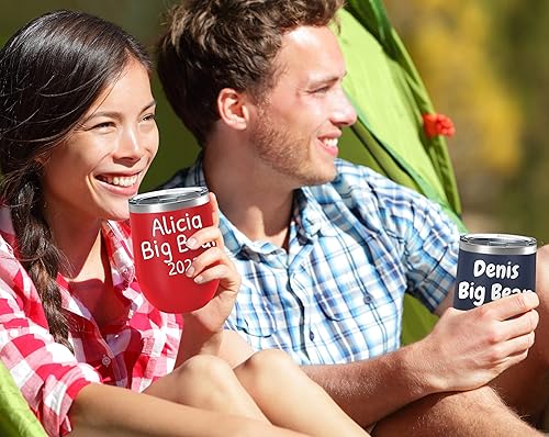 Miniatura 7 de Vaso de vino aislado personalizado de 12 onzas sin tallo, grabado personalizado, de acero inoxidable, citas con nombre, para cumpleaños, boda,