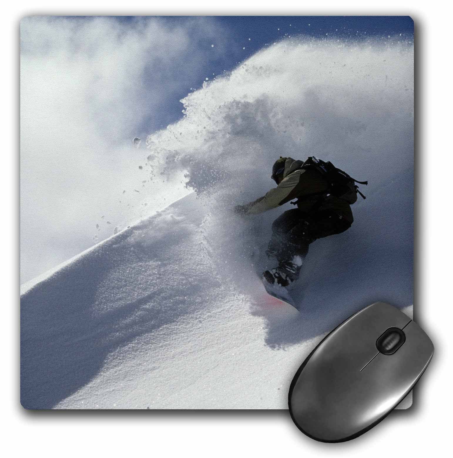 3dRose LLC 8 x 8 x 0.25 Inches Mouse Pad, Snowboarding Mt Baker Washington Stephen Matera (mp_96825_1)