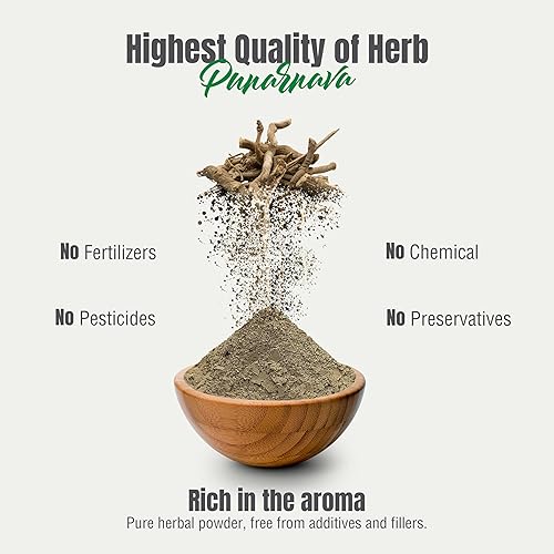 Miniatura 5 de HerbsForever Punarnava Powder  Boerhaavia Diffusa  Ayuda a mantener la función saludable del tracto urinario y el riñón  Sin OMG, orgánico, vegano