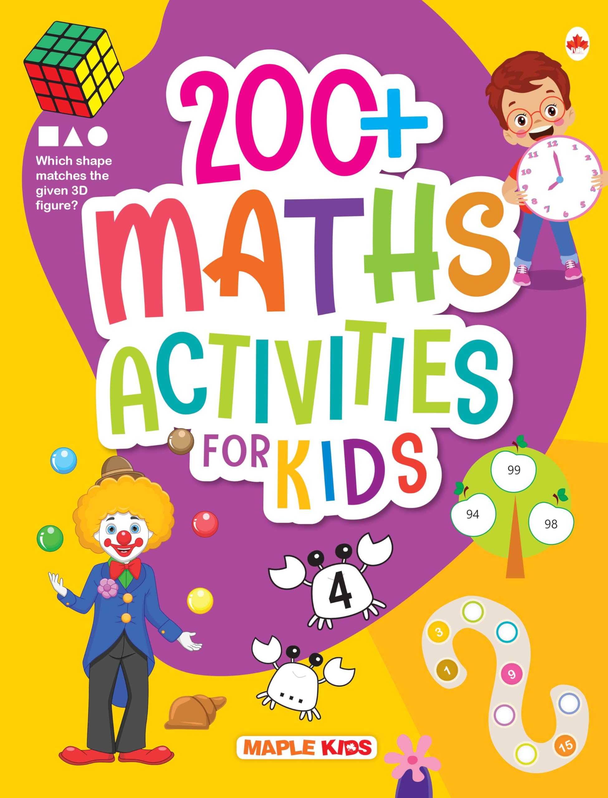 Math Activity Book for Kids - 200+ Activities for Age 3+ Years - Counting - Addition - Subtraction - Math Activities for Nursery, Pre-School Children
