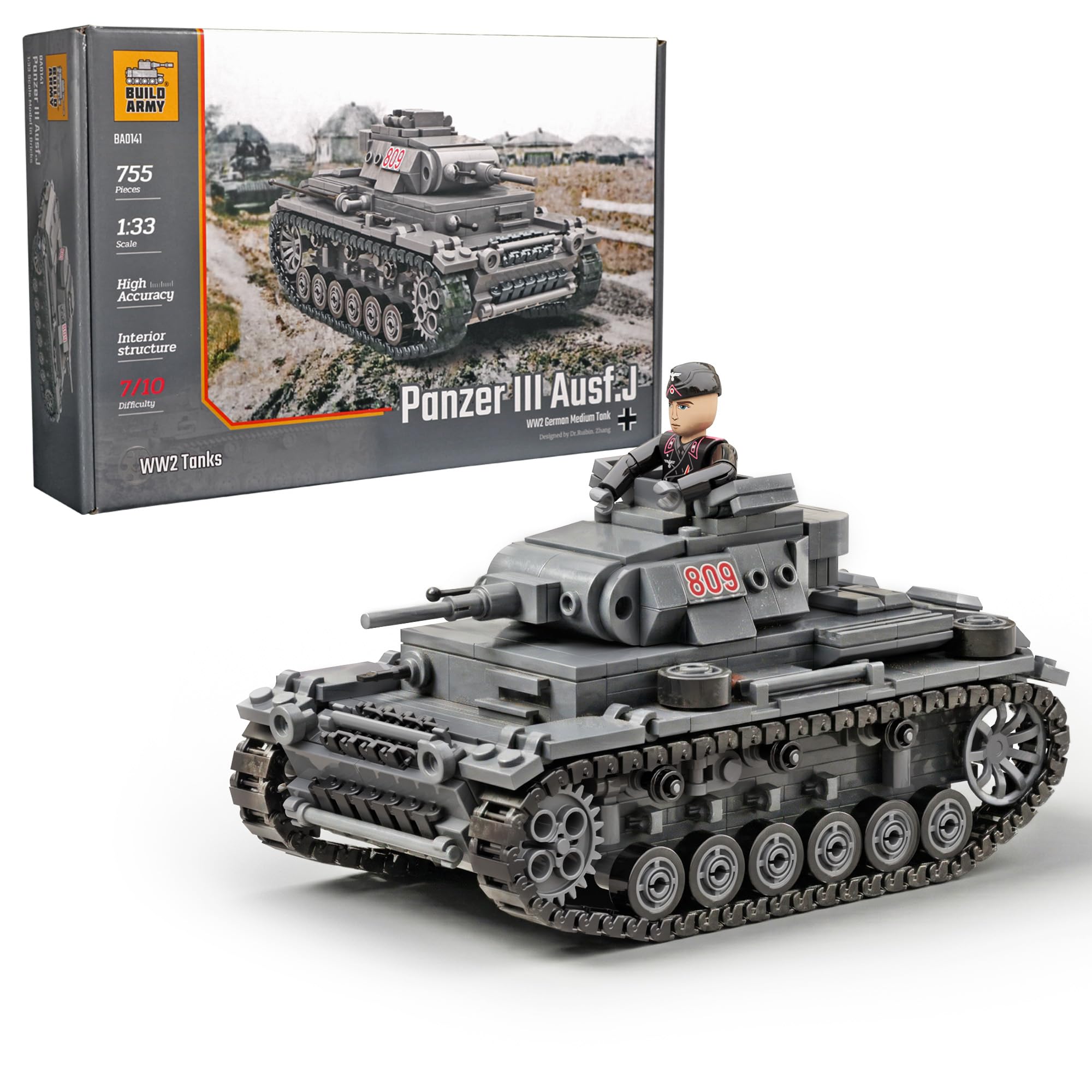 Panzer III Ausf.J zestaw klocków budowlanych