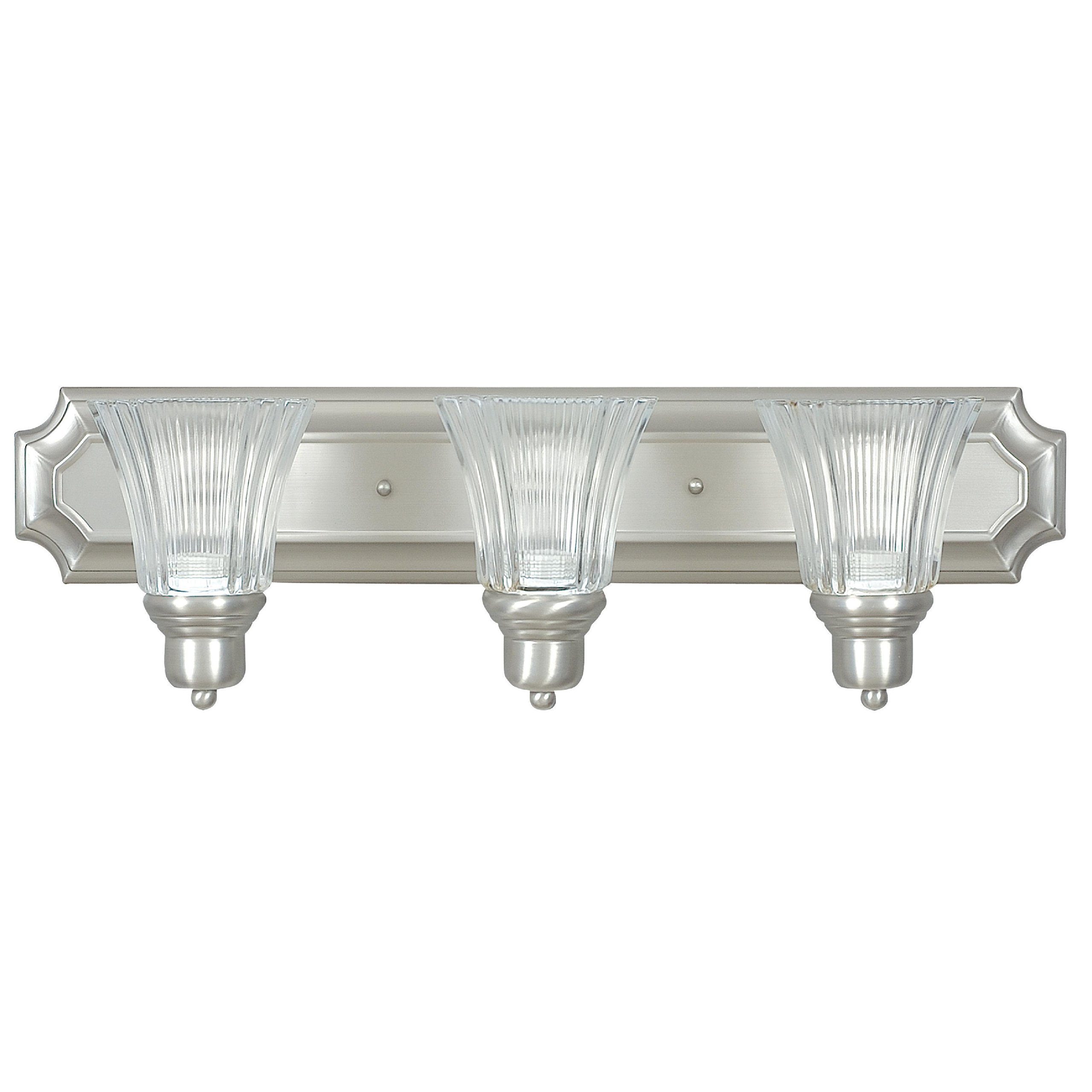 F3573-53 Vanity with Prismatic Clear Glass, Satin Nickel Finish