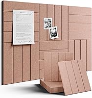 Vista 76 de FLUXYNARA - Tablero de anuncios de fieltro 48 x 36 pulgadas, alternativa al corcho, paquete de 12, 70 lengüetas adhesivas, panel de pared grueso
