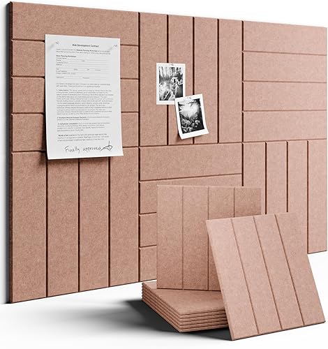 Miniatura 76 de FLUXYNARA - Tablero de anuncios de fieltro 48 x 36 pulgadas, alternativa al corcho, paquete de 12, 70 lengüetas adhesivas, panel de pared grueso