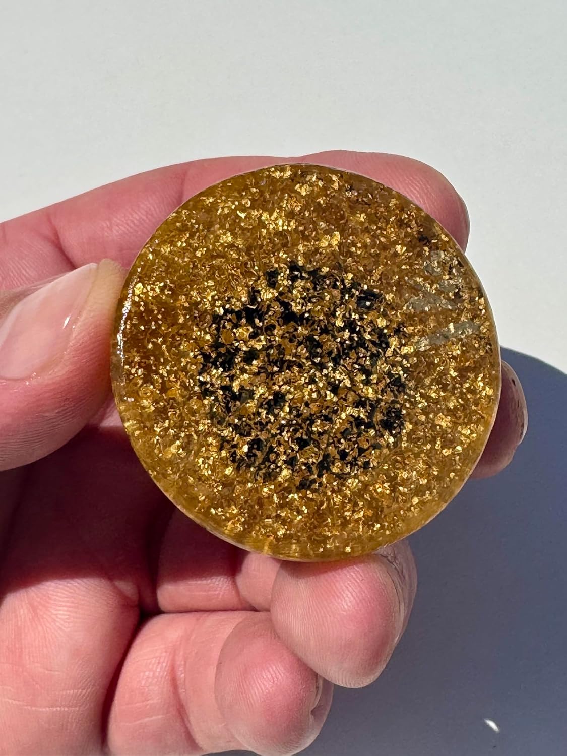 Rise Perspective Power Domes Metal Core 24K Crumbs Crystal Orgone Generator! Made Using Advance Harmonics Orgonite Beautiful Ingredients! pdmccrumbs(Power Domes Metal Core 24K Crumbs)