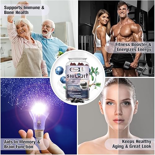Miniatura 5 de Shilajit - Gomitas para hombres y mujeres, 600 mg Shilajit Pure Himalayan Original Multi-Supplement, Shilajit Ashwagandha y alto en minerales traza