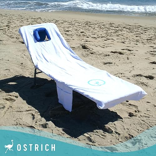 Miniatura 33 de Ostrich - Silla tumbona de playa para adultos con orificio para la cara, versátil, plegable, para piscina exterior, tomar el sol y leer en el Azul