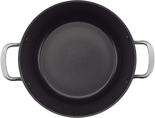 Miniatura 11 de KitchenAid Olla de Caldo Antiadherente de Inducción Anodizada Dura con Tapa, 8 Cuartos, Negro Mate
