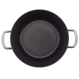 KitchenAid Hard Anodized Induction Nonstick Stock Pot/Stockpot with Lid, 8 Quart, Matte Black