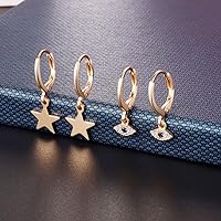 Vista 5 de 91012 Pairs Mini Hoop Earrings with Multi-style Charm Dangling for Women and Girls