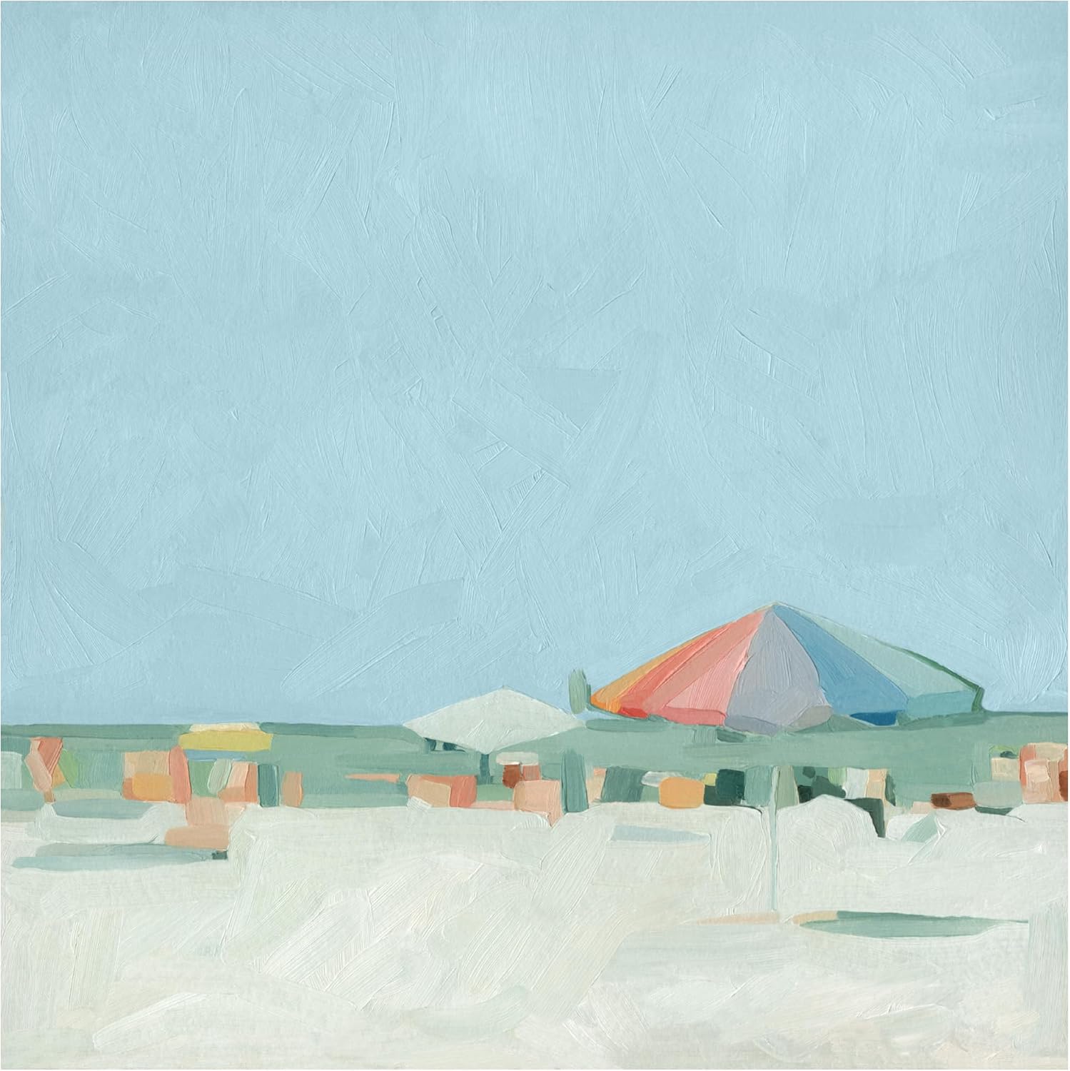 Wrapped Canvas Wall Art - Emma Scarvey 'Summer Palette II' Wall Art for Living Room, Bedroom, or Office Décor - 18x18