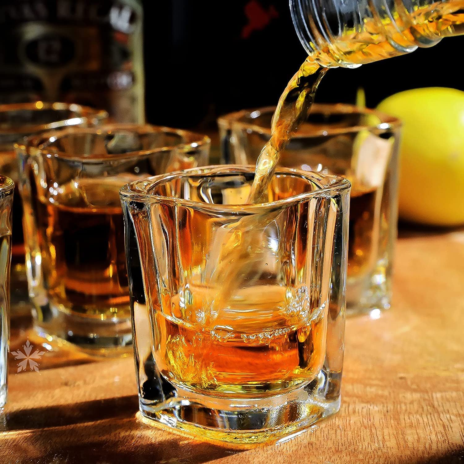 Premium Shot Glass Set with Heavy Base, 60 ML Square Shot Glasses, 6 Pack Clear Shot Glass (6) — Amazon image 7