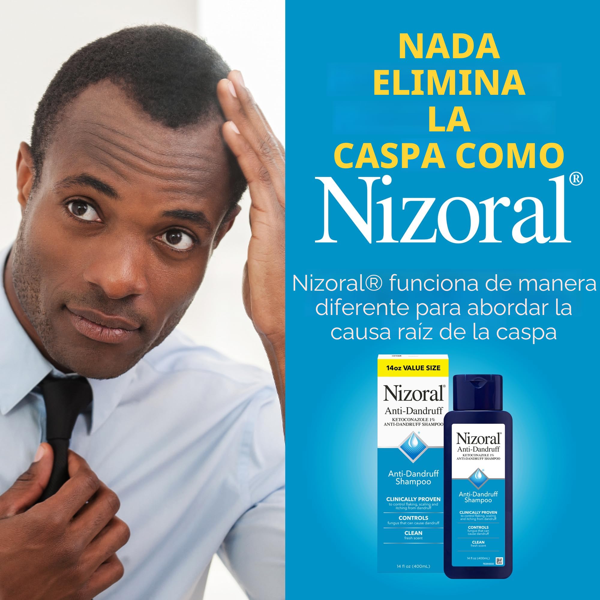 Amazon.com: Nizoral Champú anticaspa con 1% de ketoconazol, 14