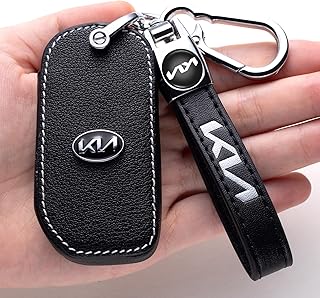 Leather Key Fob Case Cover for KIA ,Key Holder Suit for Kia Ceed Cerato Forte NIRO Seltos Sorento Soul Sportage Telluride Keyless Entry Remote Key case(5 Button)