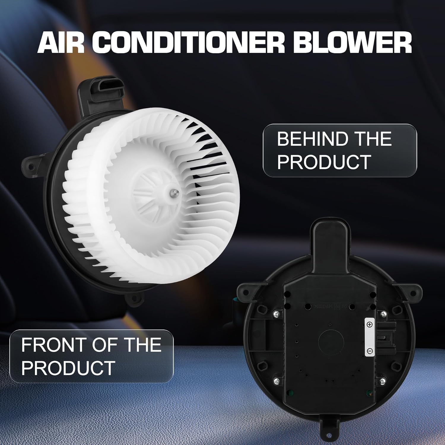 HVAC Heater Blower Motor with Brushless Motor for Toyota Sienna 2011, 2012, 2013, 2014, for Toyota Sequoia 2008-2022, 2015, 2016, 2017, 2018, 2019, 2020 Front Side, Replace# 87103-0C051, 700298