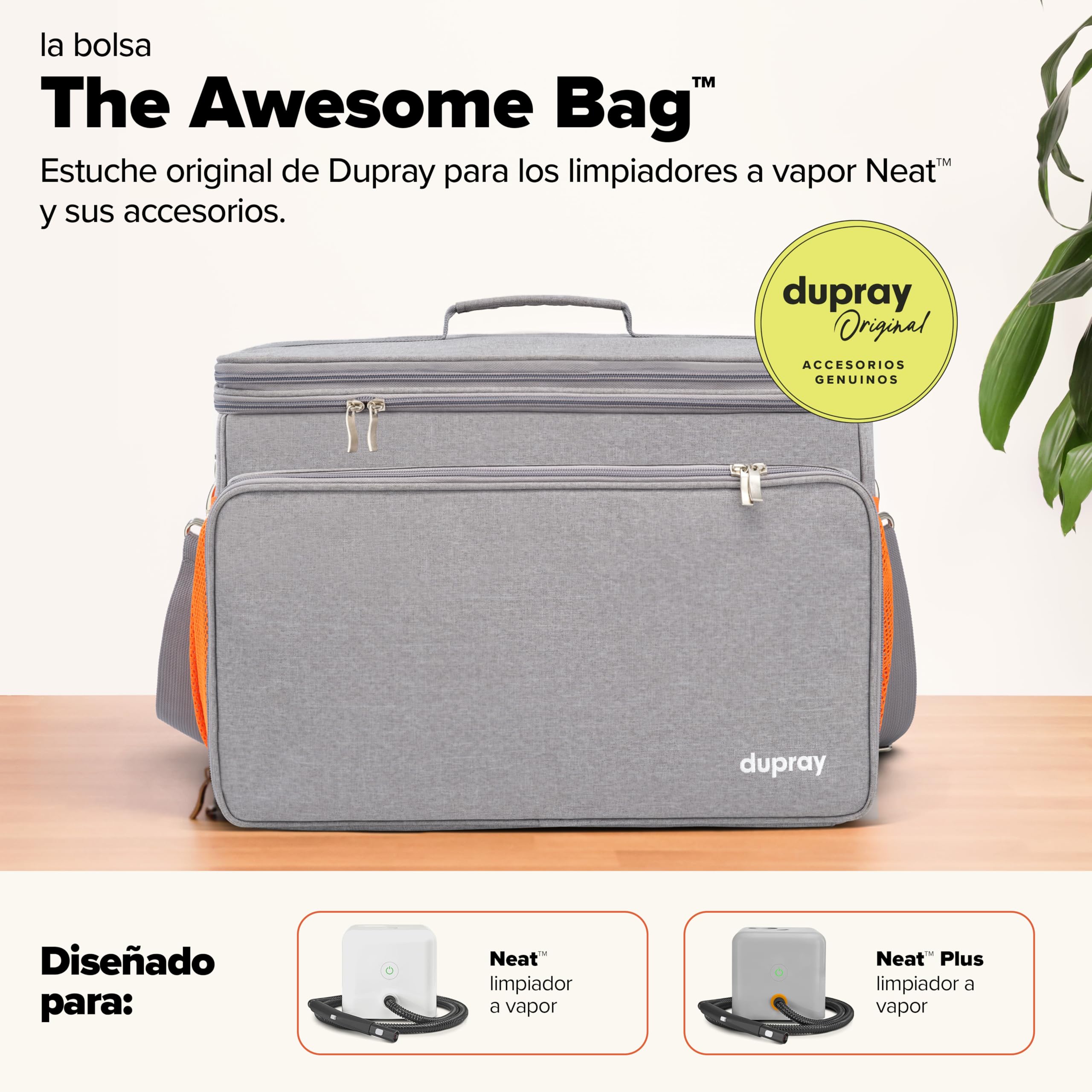 The Awesome Bag™ para limpiadores de Vapor Neat™ & Neat Plus™: Duradero, Ajustable almacenar tu Limpiador de Vapor y Accesorios