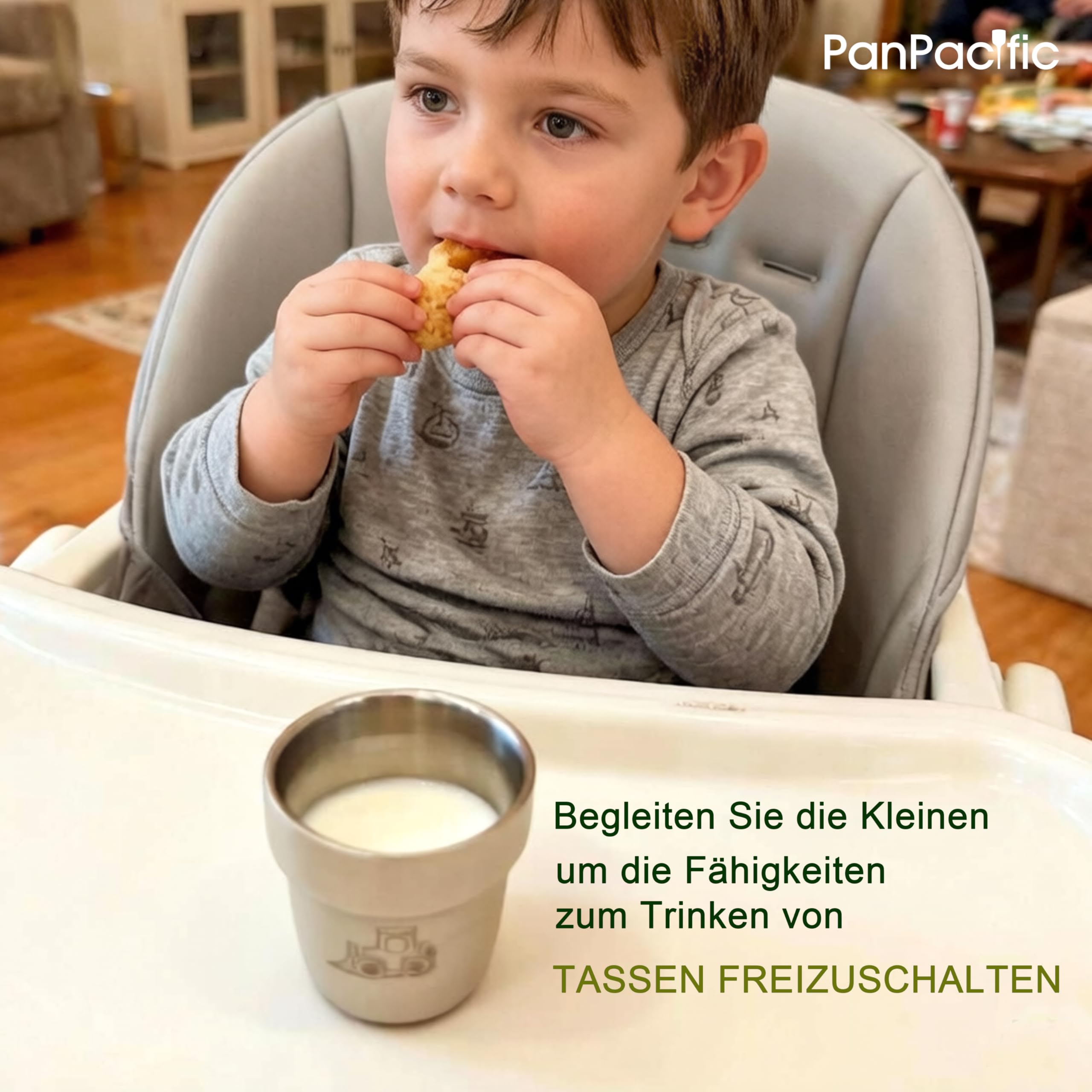 PanPacific Kinderbecher-Set 3-teilig mit Technischem Fahrzeugmuster, 175 ml, Edelstahl-Doppelschicht, Metall-Trinkbecher für Kinder, Campingbecher, Outdoor-Wanderkaffeebecher für Jungen und Mädchen