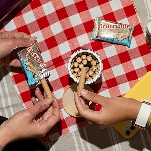 Miniatura 6 de Pirucream Rollos de obleas  Obleas enrolladas finas y crujientes con relleno rico de crema de coco  10.58 onzas (paquete de 3)