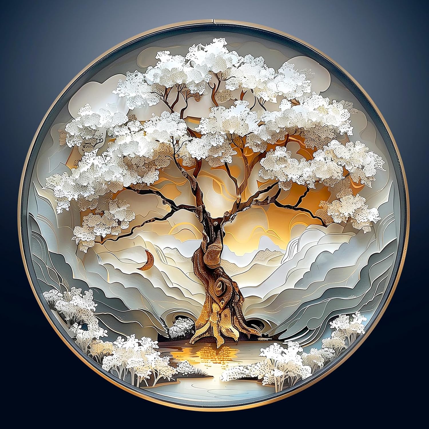 Wooden Puzzles for Adults,Tree of Life Jigsaw Puzzles,8.5 * 8.5in 100pcs