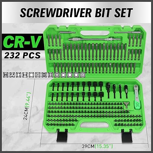 Miniatura 2 de SWANLAKE 232-Piece Ultimate Screwdriver Bit Set, Cr-V Impact Driver Bit Set, Includes Security Bits, Nut Driver, Ratchet Wrench and Bits Holder