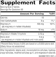 Vista 4 de Source Naturals Magnesium Malate - 3750mg Per Serving - Essential Magnesium Malic Acid Supplement - 180 Tablets