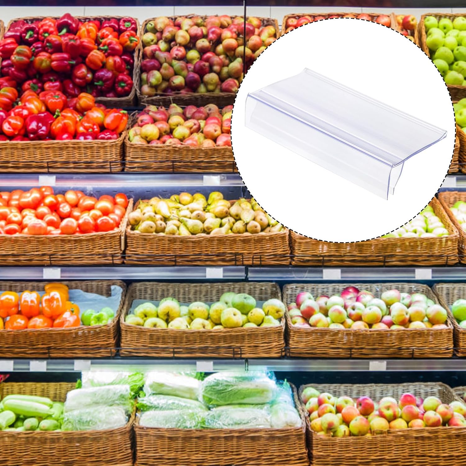 30pcs Supermarket Price Label Holder Plastic Price Display Tag