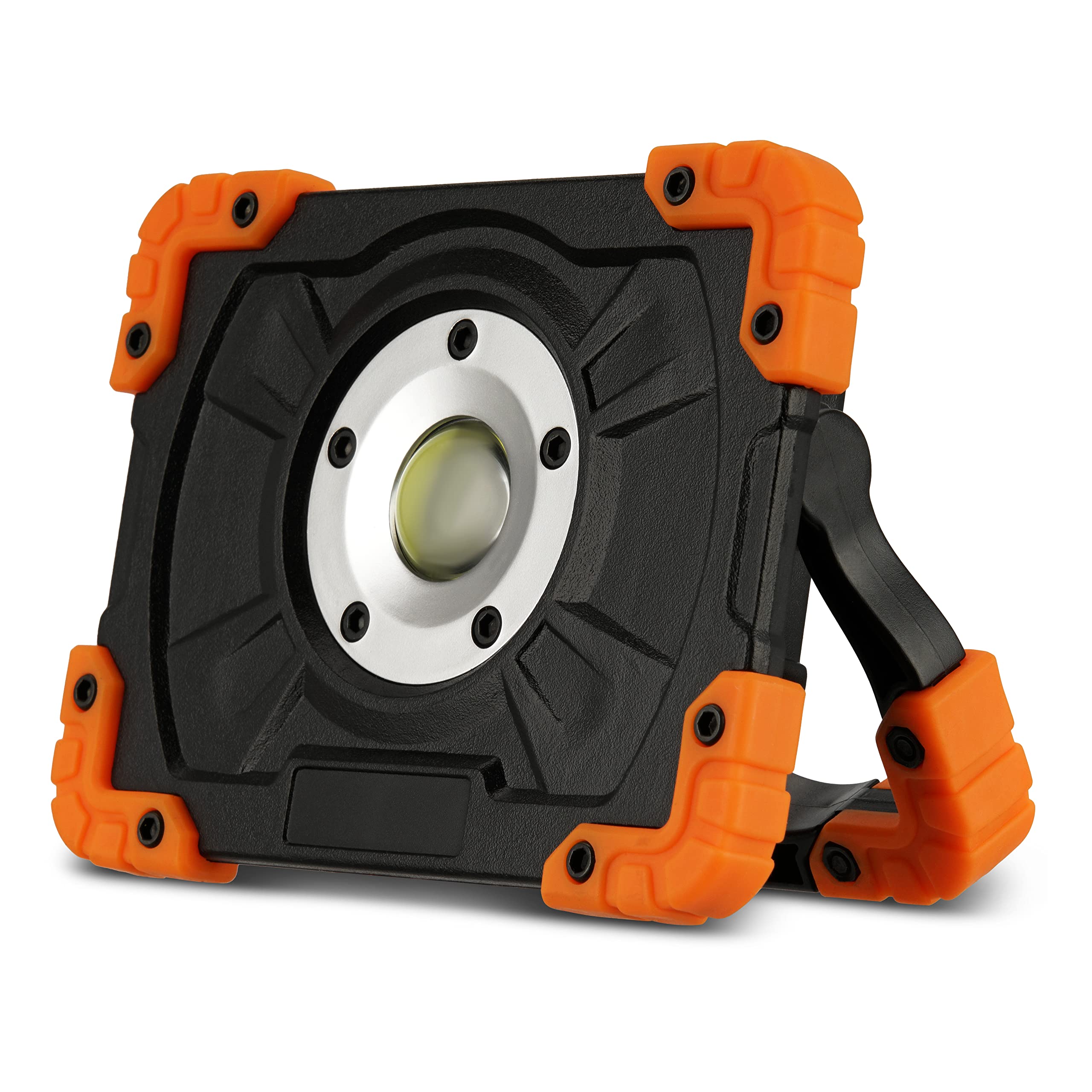 REV 2620011210 Flood, LED Work Light with Battery, 5 W, 500 lm, IP44, Black/Orange