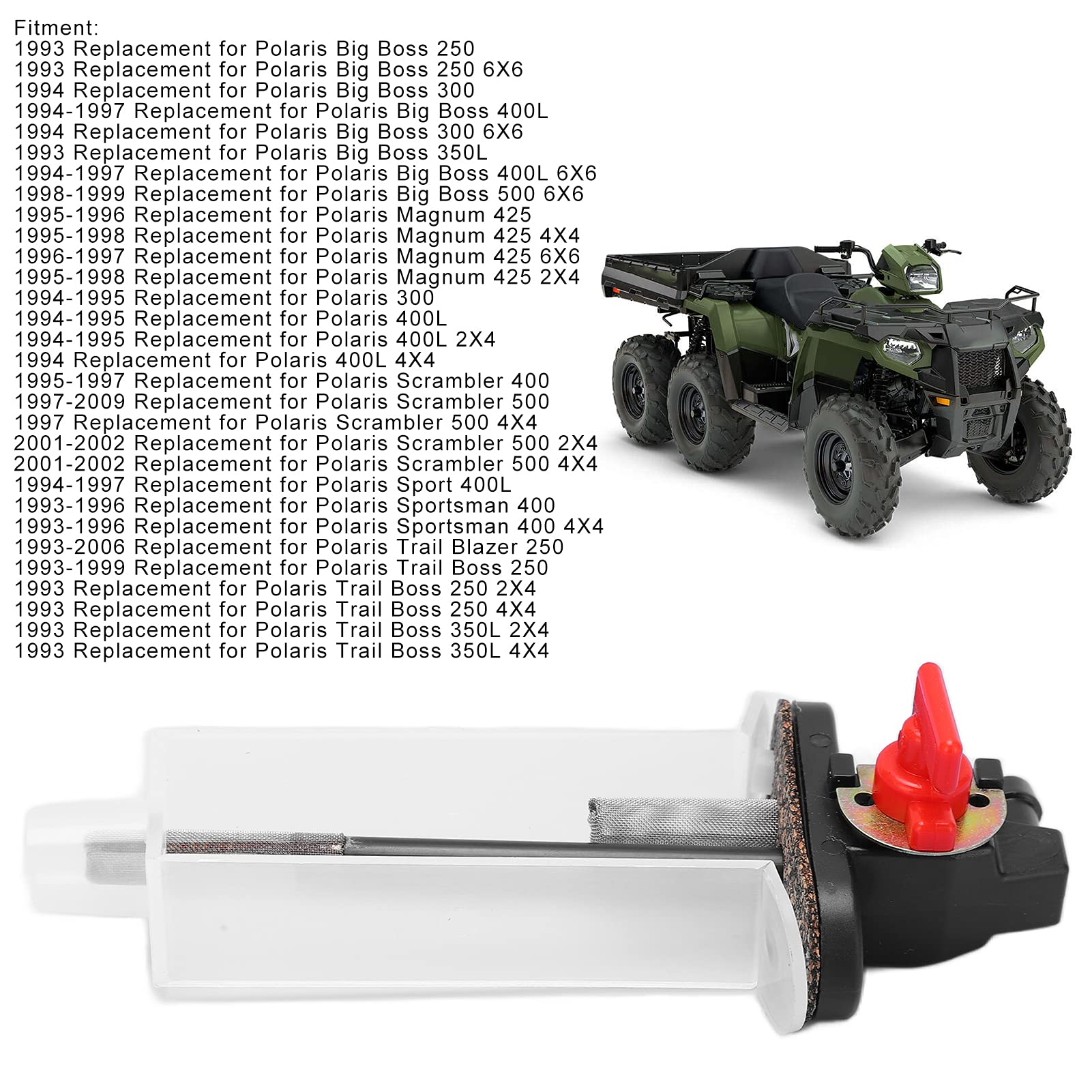 Keenso Rubinetto Benzina, Rubinetto Benzina 7051006 Sostituzione per Scrambler Sportsman Magnum 1993-2009