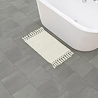 Vista 44 de French Connection - Alfombra Nellore de baño con flecos