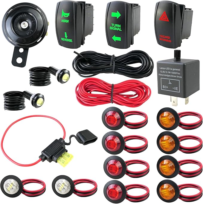 MHAEDWV Universal ATV UTV SXS Turn Signal Kit Turn Signal